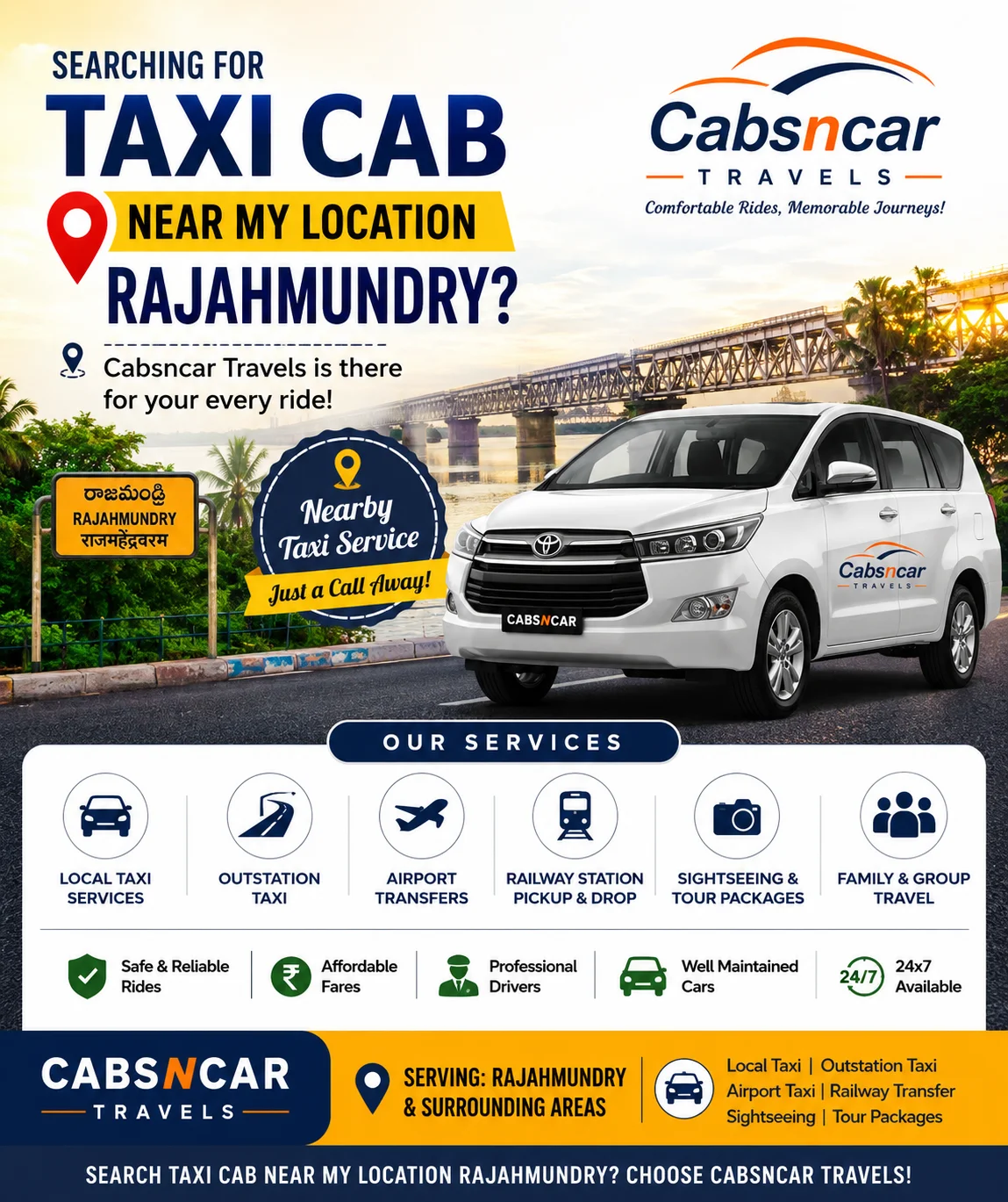 Taxi Cab Near My Location Rajahmundry