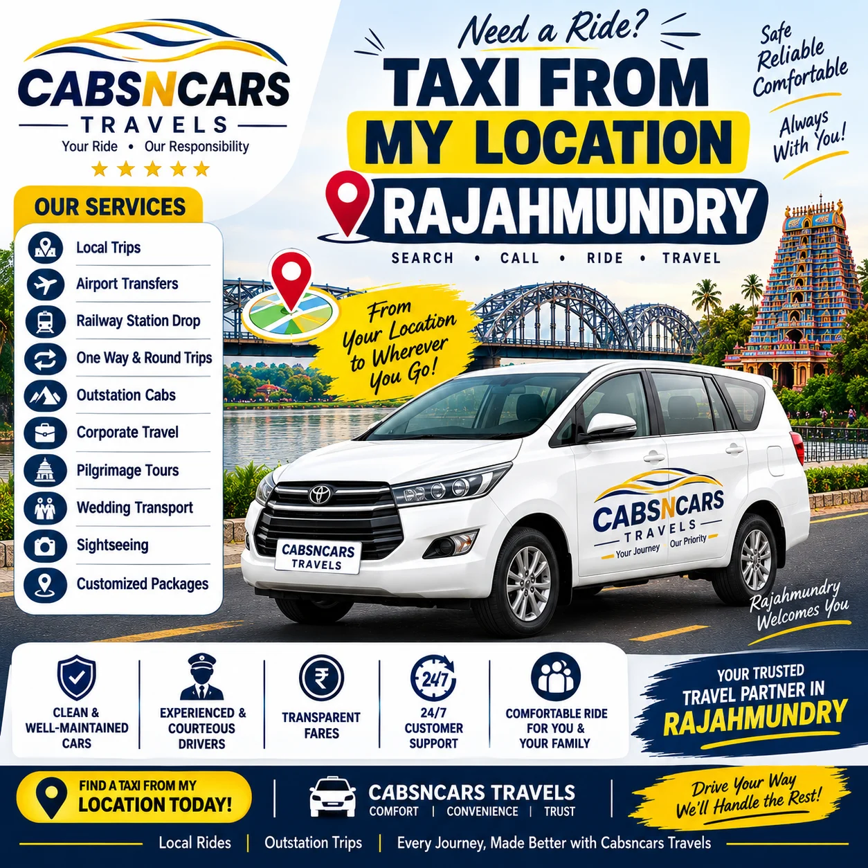 Taxi From My Location Rajahmundry Taxi From My Location Rajahmundry